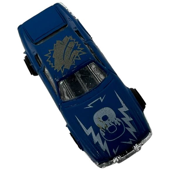 Custom Blue Die-Cast Muscle Car with Graphics – Vintage Style - Picture 1 of 8
